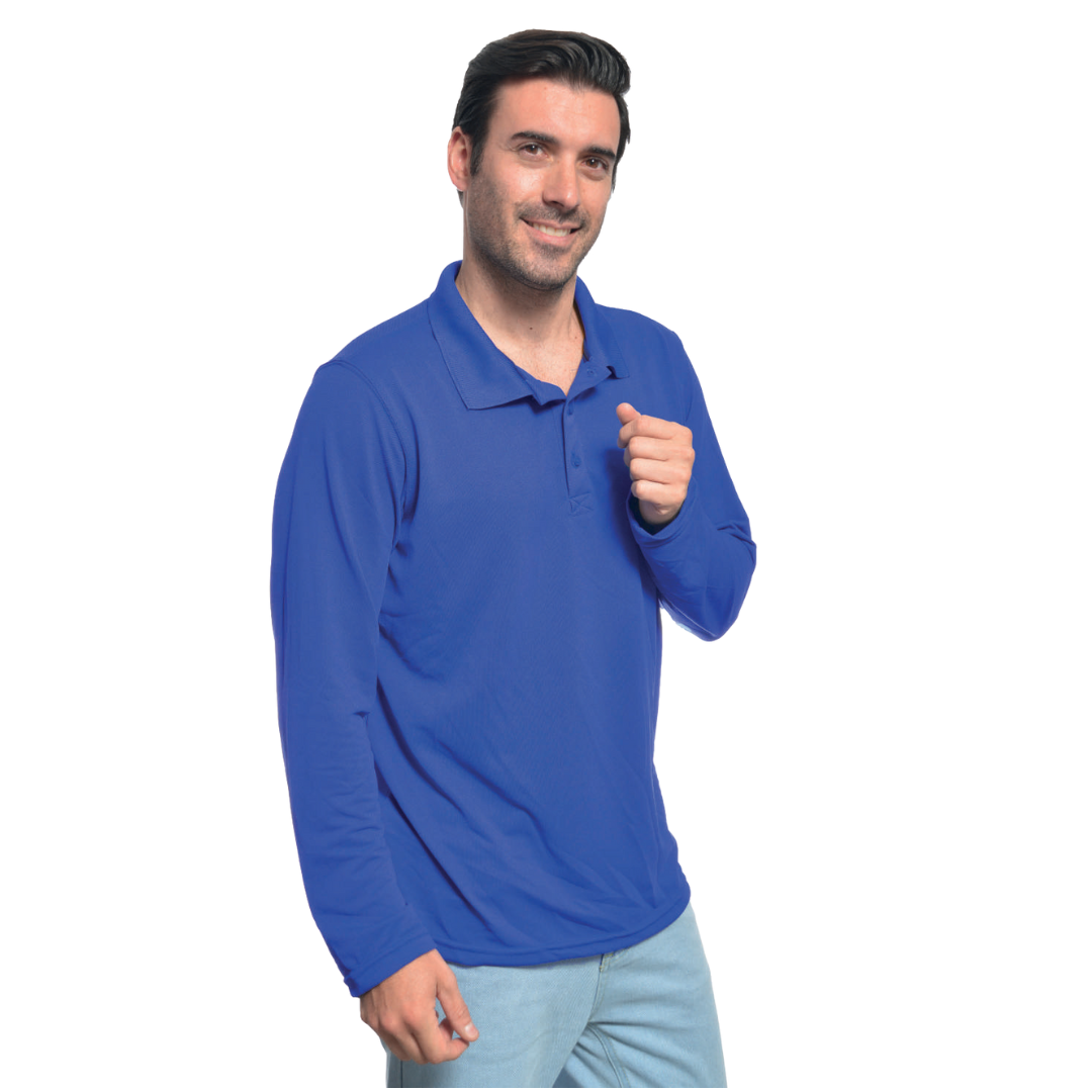 Playera polo manga larga